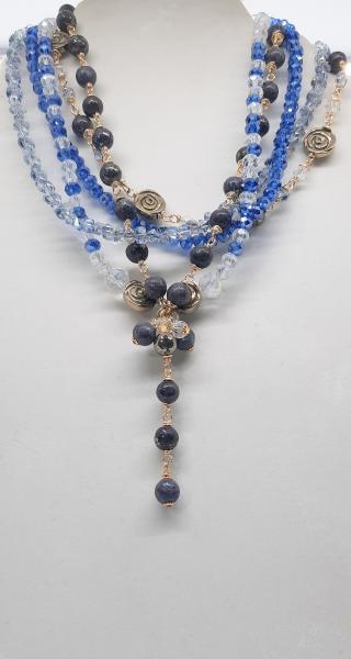 Blue Sunrise Goddess Necklace