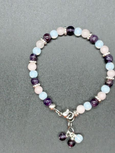 Soft Candy Stripe Gemstone Bracelet picture