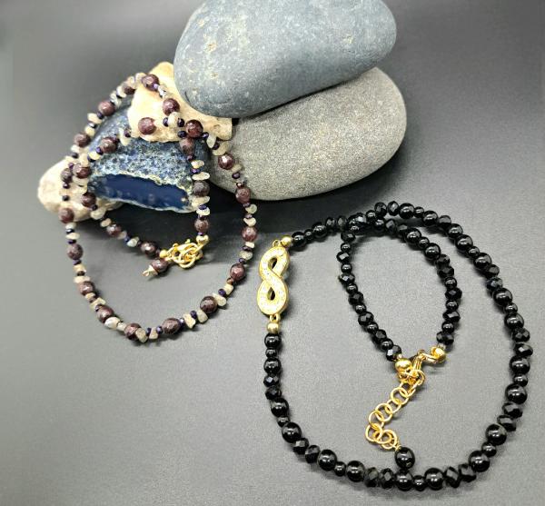 Garnet Fields Necklace, beaded garnet necklace picture