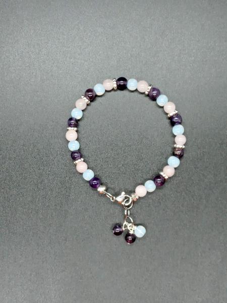 Soft Candy Stripe Gemstone Bracelet picture