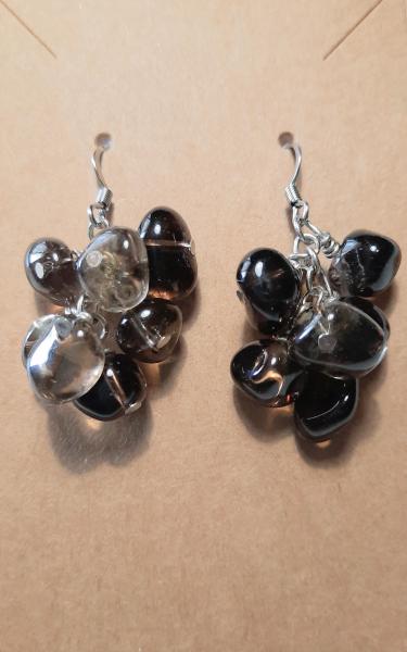 Smoky Quartz Earrings, beaded earrings picture