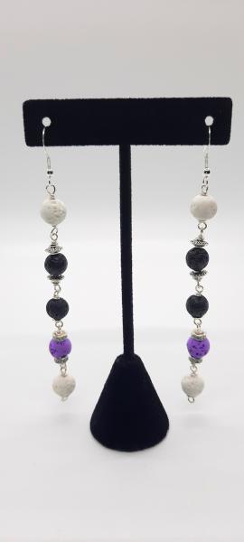 Lavender Lava Xtra Long Earrings