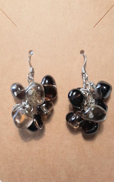 Smoky Quartz Earrings, beaded earrings picture