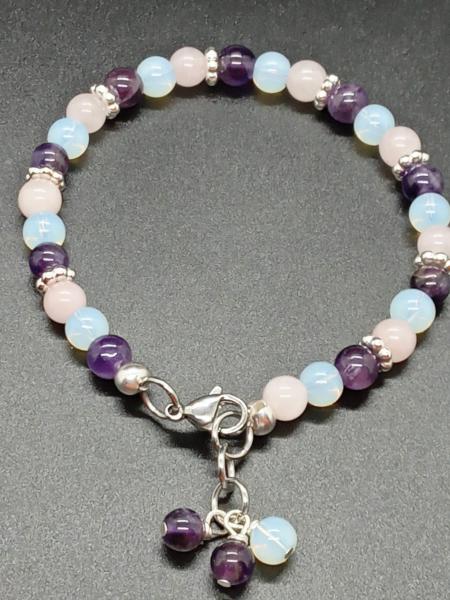 Soft Candy Stripe Gemstone Bracelet picture