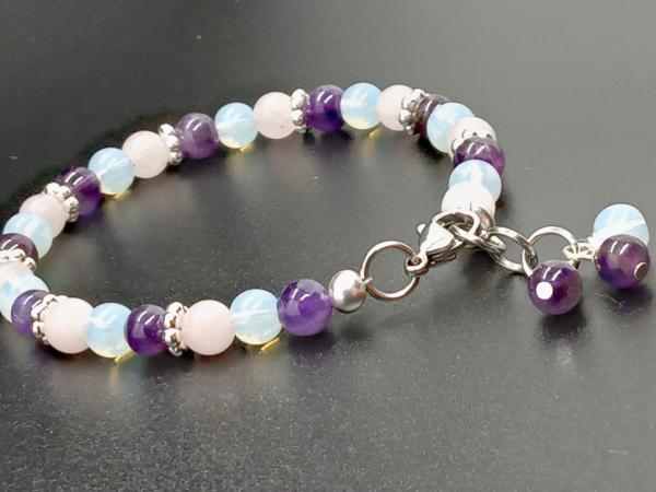 Soft Candy Stripe Gemstone Bracelet picture