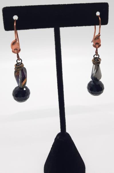 Copper Crystal Earrings
