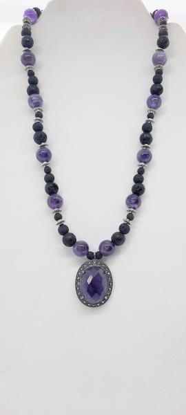 Royal Purple Lava Necklace