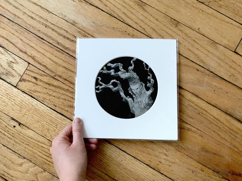 Spunky Sapling: An Uncanny Forest Ent Painting picture