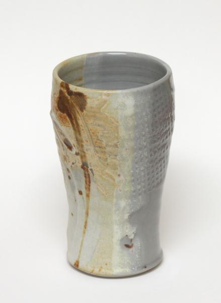 Tumbler in Mat and Blue Celadon Glaze