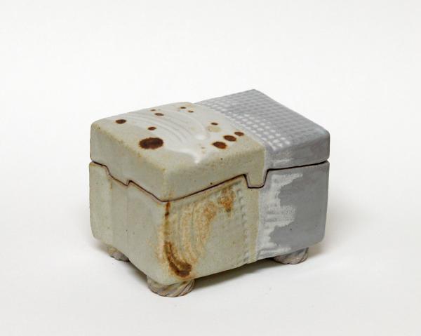 Rectangular Lidded Box in Mat/ Blue Celadon Glaze