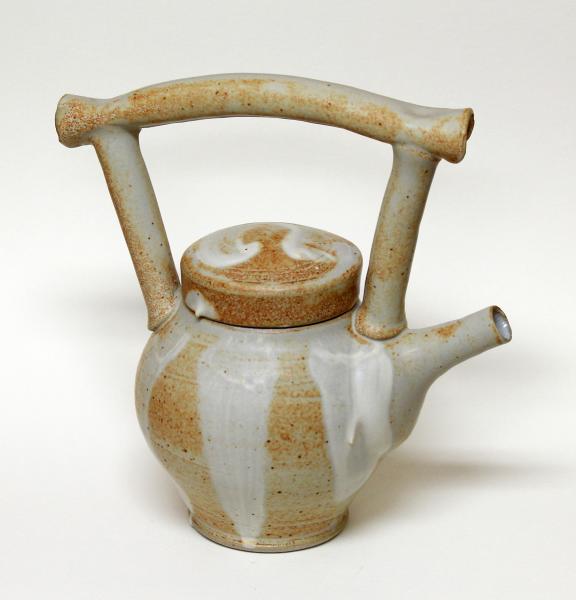 Tea Pot in Mat/ Carbon Trap Shino Glaze picture