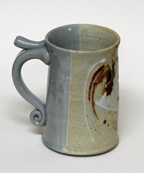 Mug in Mat and Blue Celadon Glaze