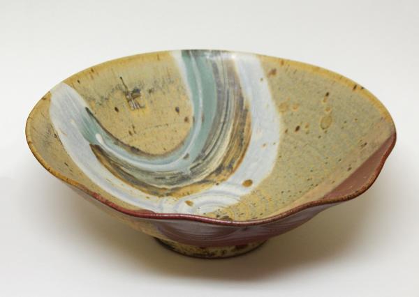 Serving Bowl in Mat and Shino Glaze