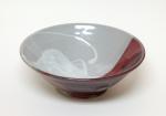 Small Bowl in Blue Celadon/ Copper Red Glaze