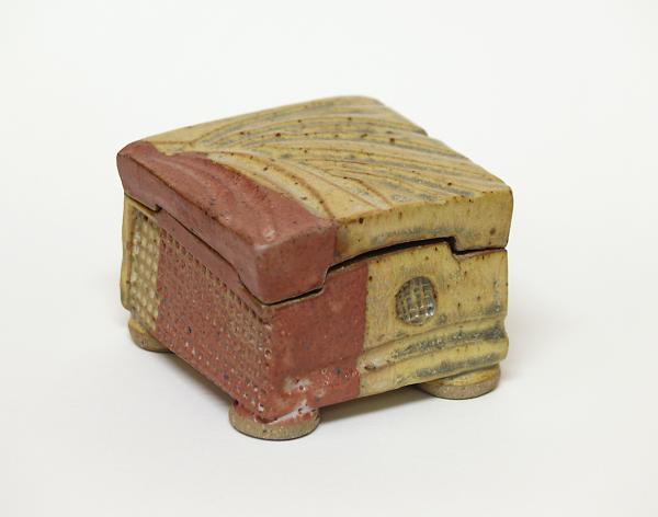 Rectangular Lidded Box in Mat/ Shino Glaze