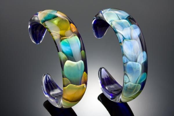Lagoon Glass Cuff Bracelet