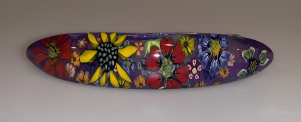 Flower Garden Glass Barrette picture