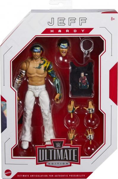 WWE Ultimate Edition Jeff Hardy Action Figure with Interchangeable Head, Swappable Hands & Entrance Gear picture