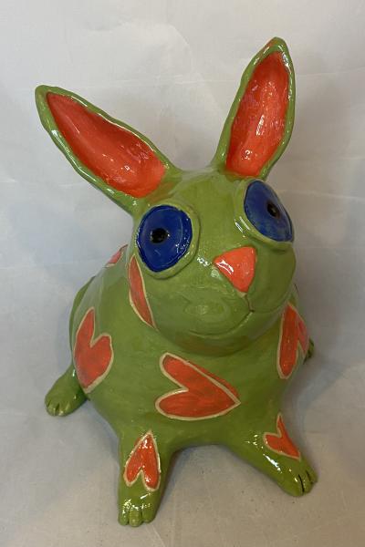 Green Bunny Sculpture picture