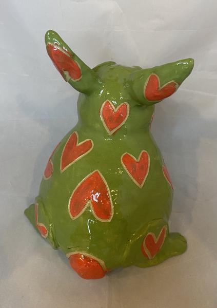 Green Bunny Sculpture picture