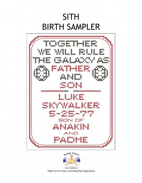 Star Wars Sith Baby Sampler picture