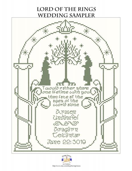 Lord of the Rings Wedding Sampler