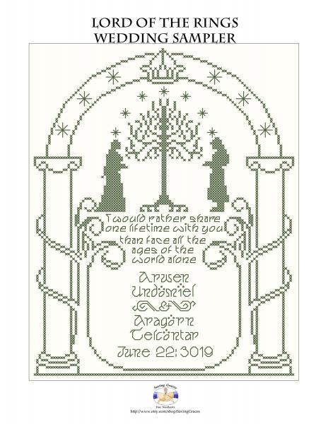 Lord of the Rings Wedding Sampler picture