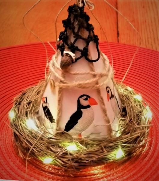 lighted puffin ornament picture