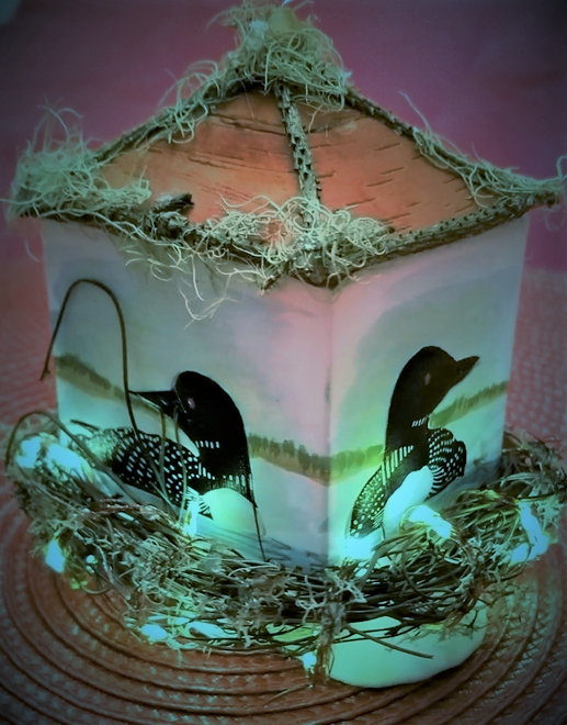lighted loon ornament picture