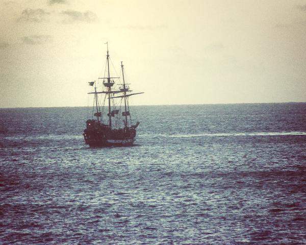 Tall Ship on the Caribbean
