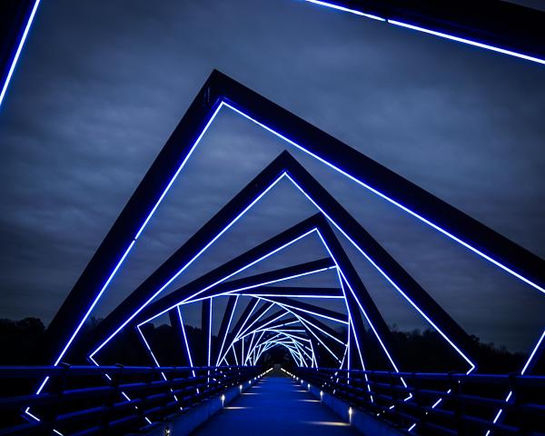 High Trestle Bridge Winter Sky H