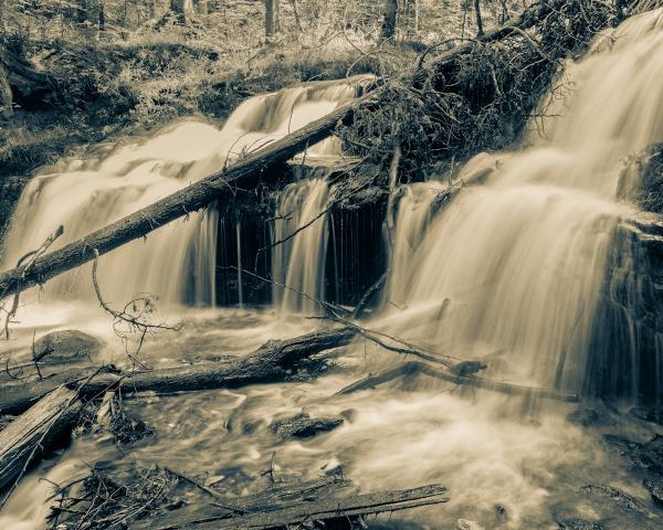 Wagner Falls Sepia picture