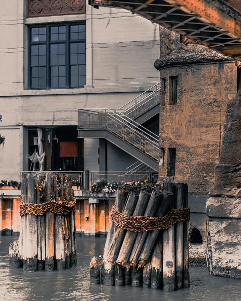 Orange Chicago River