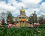 Tulips at the Iowa Capitol