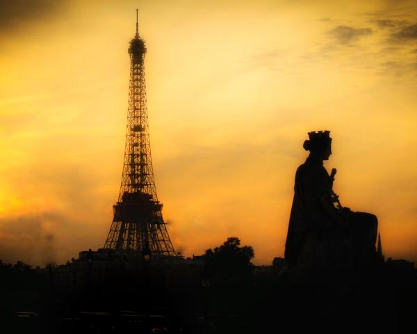 Golden Paris at Dusk