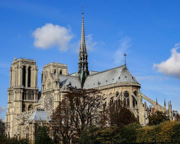 Notre Dame with Clouds