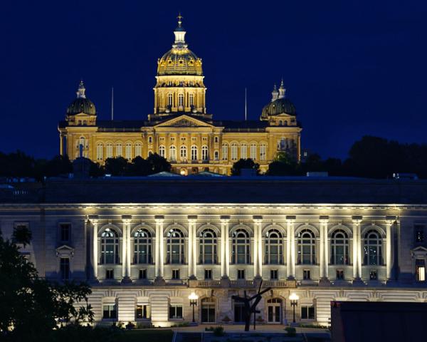 Des Moines City Hall and Iowa Capitol picture