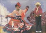 Folklorico Dancers 16x20 Oil