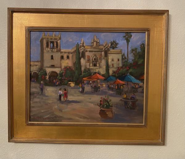 Balboa Park Umbrellas 16x20. oil