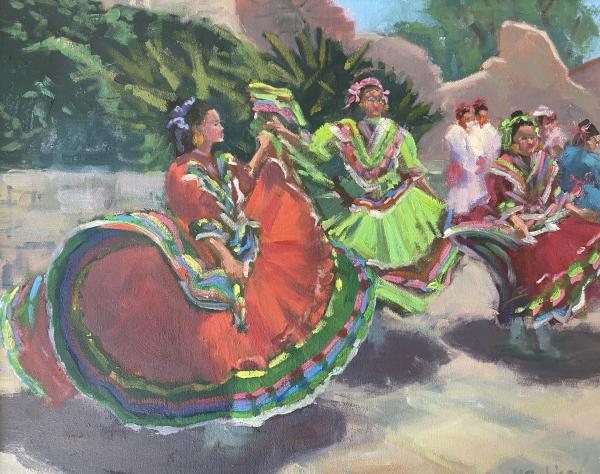 Ballet Folklorico 20x24 Oil picture