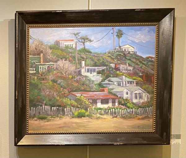 Crystal Cove Cottages 20”x24” oil picture