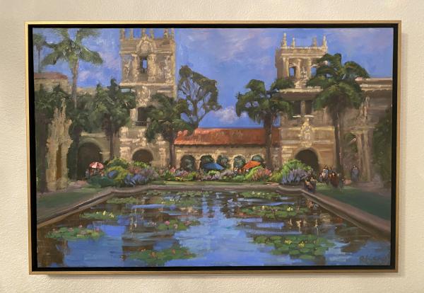 Balboa Park Waterlilies 24x26 Oil picture