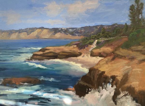 La Jolla Coast 30"x 40" original oil picture