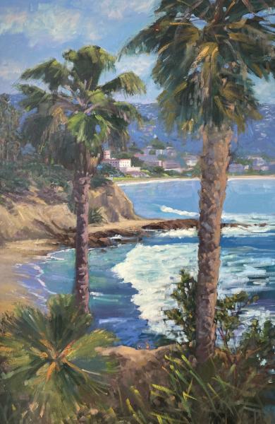 Palms and Surf 30x44” oil