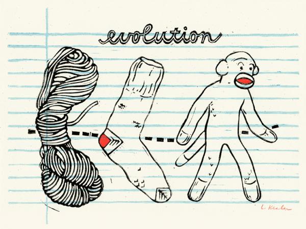 Evolution Linocut Print picture