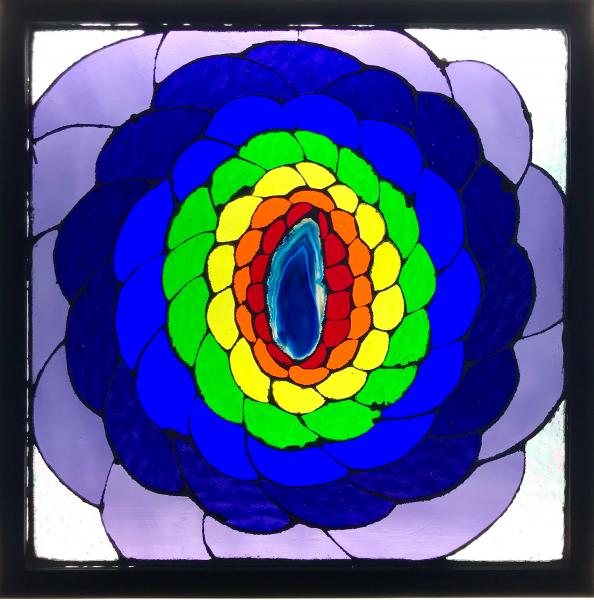 Reverse Rainbow Stained Glass Chakra