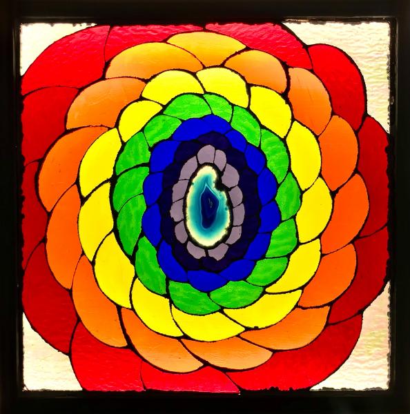 Chakra Rainbow Stained Glass picture