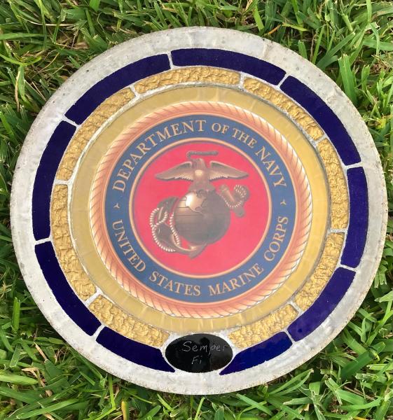 Official Marina Photo Glass & Concrete Stepping Stone