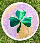 Shamrock Glass & Concrete Stepping Stone