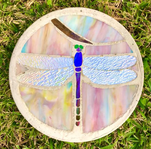 Dragonfly Glass & Concrete Stepping Stone picture